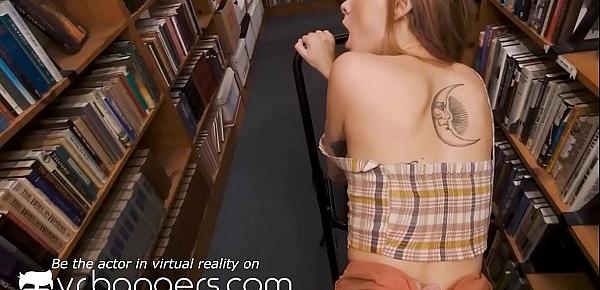 VR BANGERS Silent fuck in the library